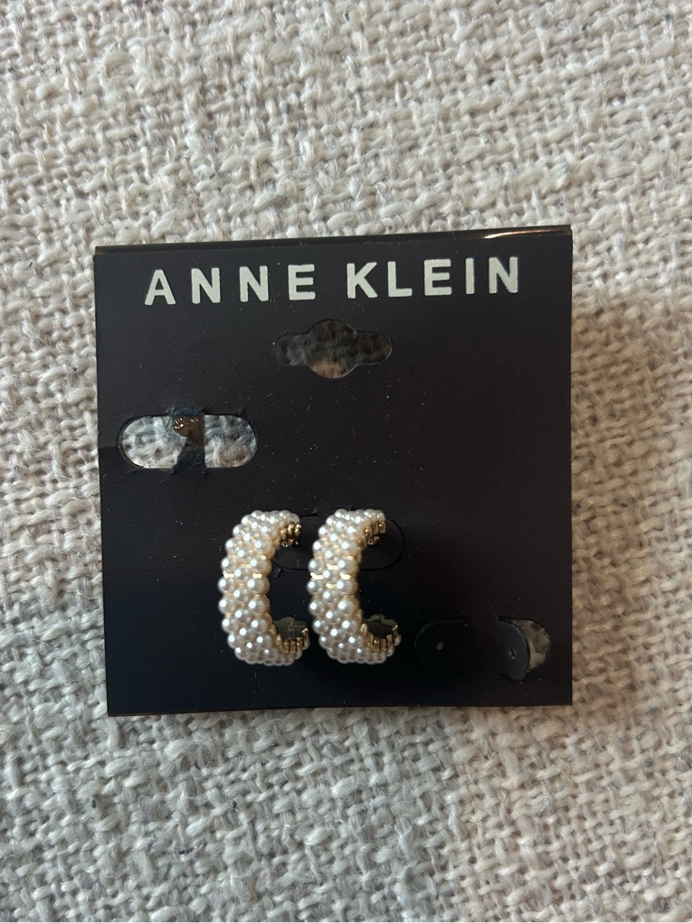 Anne Klein Small Gold-Tone Screw Back Stud Earrings